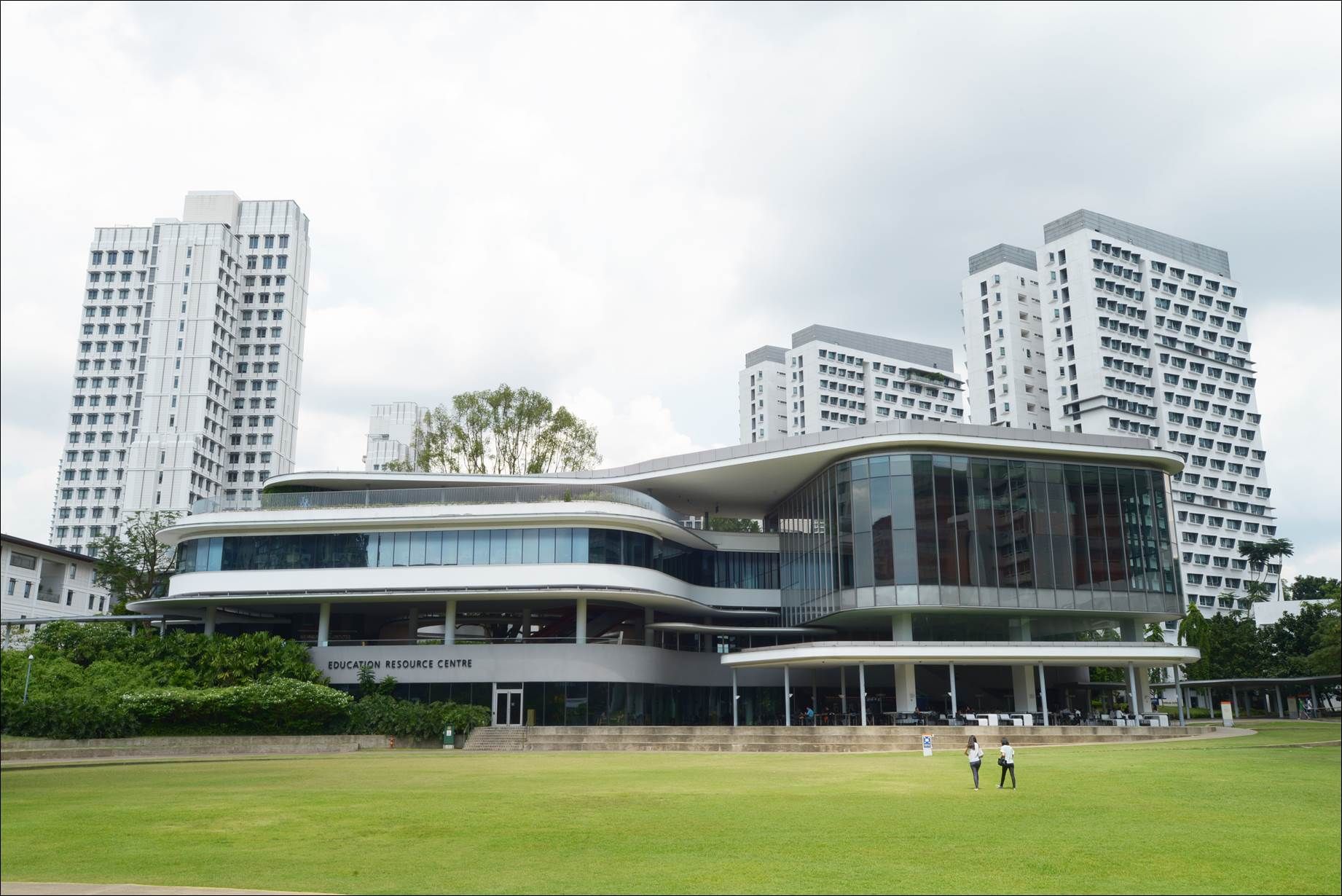 A modern university campus in Singapore.