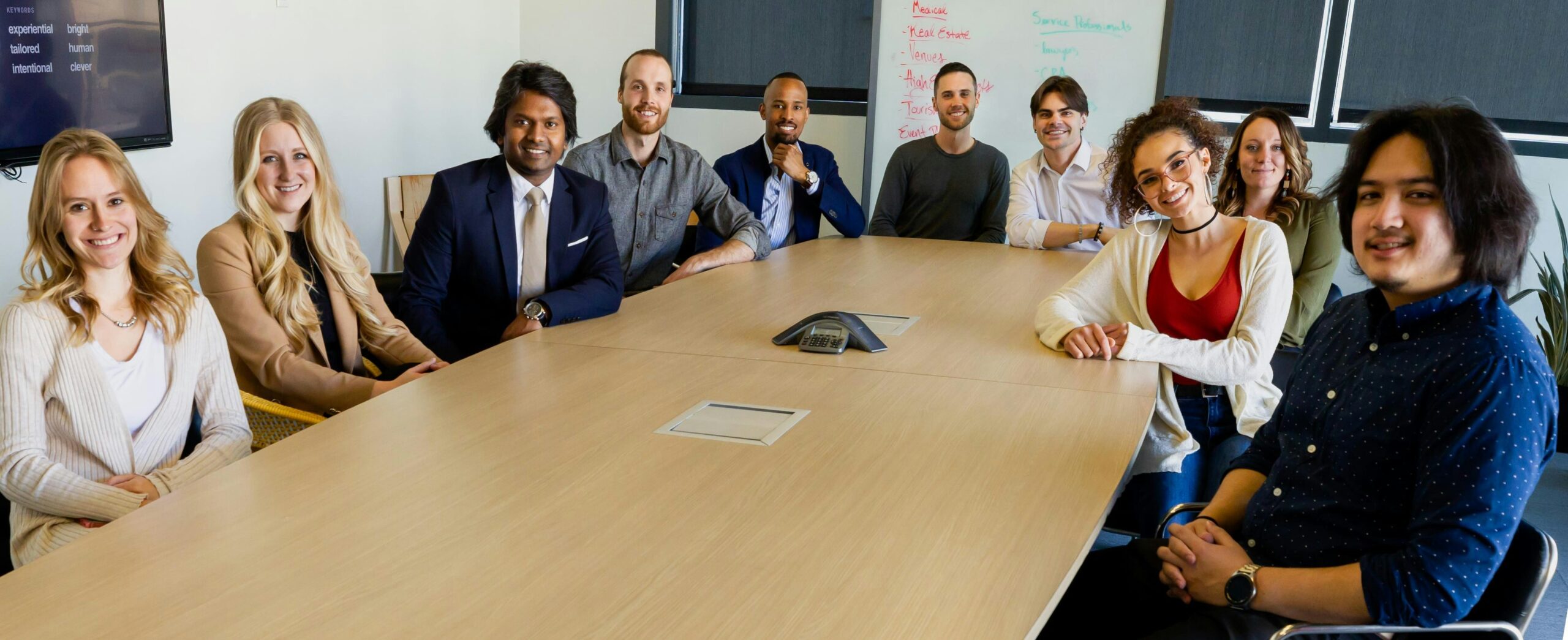 Image of a diverse team in a Canadian office